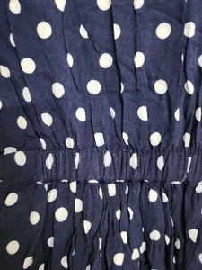 Navy Polka Dot Dress