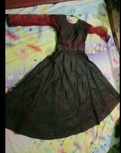 Elegant Brown Embellished Anarkali