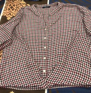 Checkered Long Sleeve Blouse