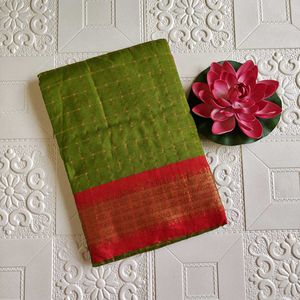 Elegant Red Cotton Saree
