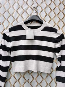 New With Tag Korean Stripped Bodyfit Wool Top