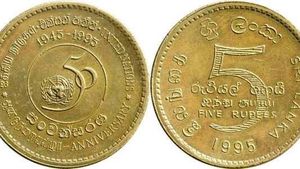 Five Rupees Sri Lanka 50 Years Of Uno