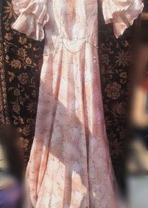 Vintage Floral Dress Gown 1 time worn adjustab