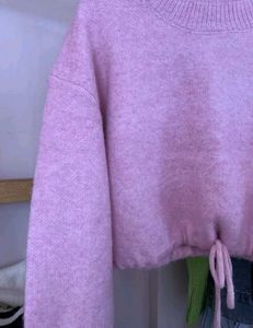 Pink Cropped Sweater