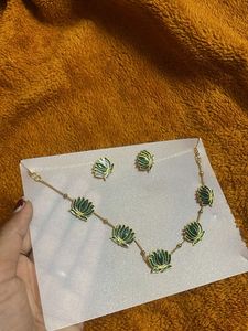 Lotus Necklace &amp; Earring Set