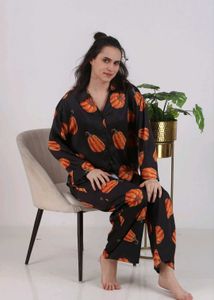Pumpkin Print Pajama Set