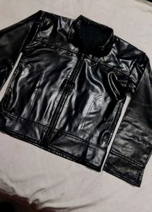 Chic Black Faux Leather Jacket