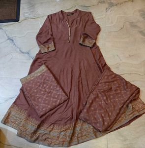 Anarkali Kurta With Pant N Dupatta