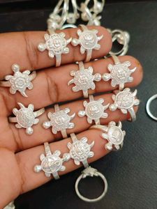 &#34;Pure Silver Turtle Ring with Auspicious Symbols |