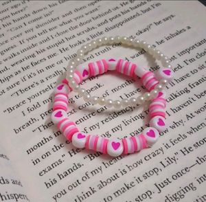 Colorful Heart Bead Bracelet Set