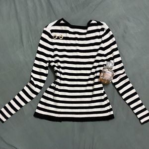 Striped Knit Cardigan