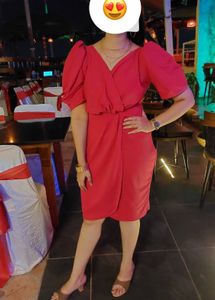 Chic Pink Wrap Dress