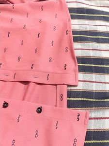 Pink Printed Casual Shirt
