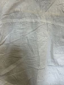 White Embroidered Crop Top