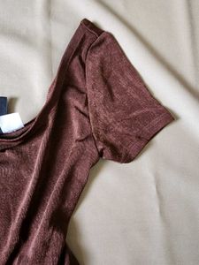 H&amp;M One Shoulder Drawstring Top