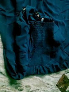 Peacock Blue Umbrella Dress