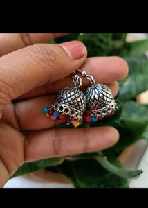 2 Set Of Oxidised Jhumka