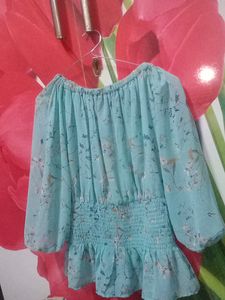 Light Bluee Top For Women