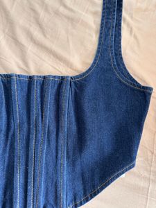 Denim Corset Top