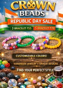 Crown Beads Republic Day Bracelets