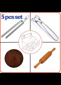Harman Traders Stainless Steel Rolling Pin and Cha
