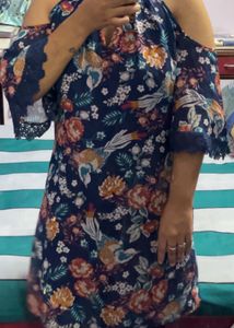 Pintrest Floral Cold Shoulder Dress