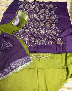 Pure Cotton Bandhani Material