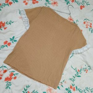 Lacy Ribbed Tee