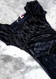 Bodycon Shimmery Y2k Ruffle Vintage Dress