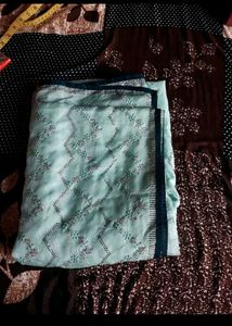 Sky Blue Colour Saree