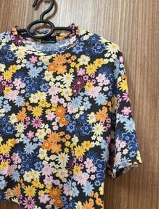 Floral Slim Fit T-shirt For Women