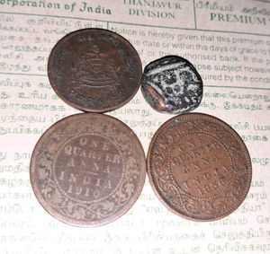 4 Indian Antique Coin Collection