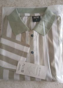 🌟Classic Striped Cotton Full-Sleeve Polo T-Shirt✨