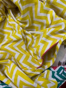 Yellow Printed Kurti With Pocket