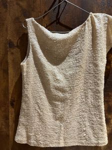 Beige Sequence Top