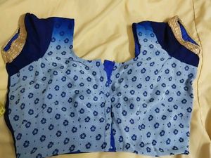 Blue &amp; Aqua Ombre Saree and Blouse