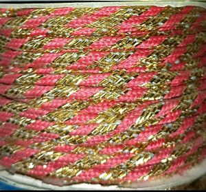 Pink & Gold Braided Trim
