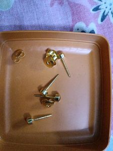 Plain Studs 2 Pairs Artificial