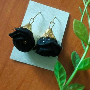 Black Rose Earrings