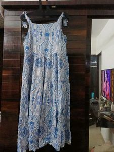 Blue & White Patterned Sundress