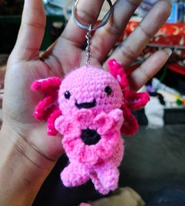 Axolotl Crochet Keychain✨