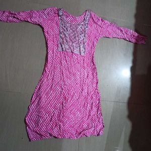 Pink Striped Kurta