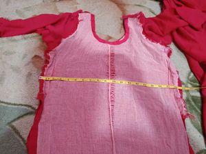 Red Embroidered Salwar Suit