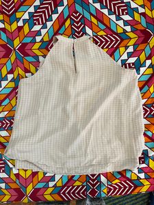 Halter Neck Baby Pink Ruffle Top