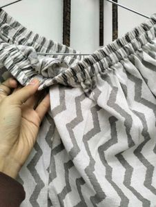 Elegant dark green kurti &amp; grey white pant