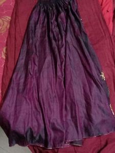 Embroidered Purple Skirt