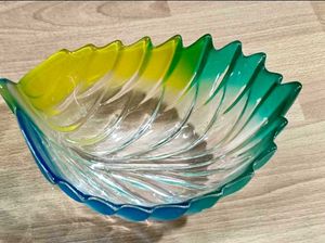 MIKASA WALTHER GLASS LEAF SHAPED WEST GERMANY BOWL