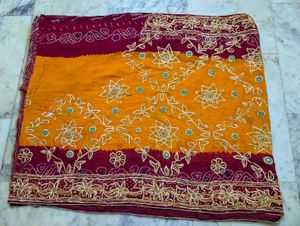 Bandhani gotapatti saree