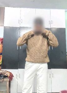 Trendy Oversized Brown Knit Sweater