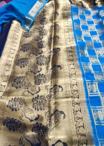 Blue &amp; Gold Saree